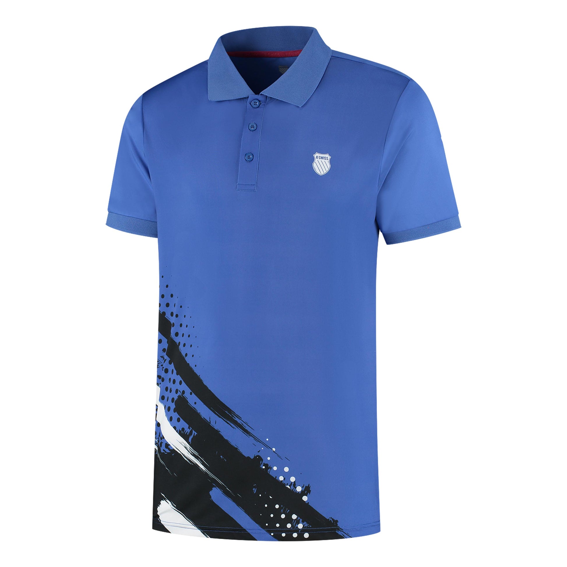 K-Swiss Hypercourt Print Stripe Polo Hombres - azul, azul oscuro