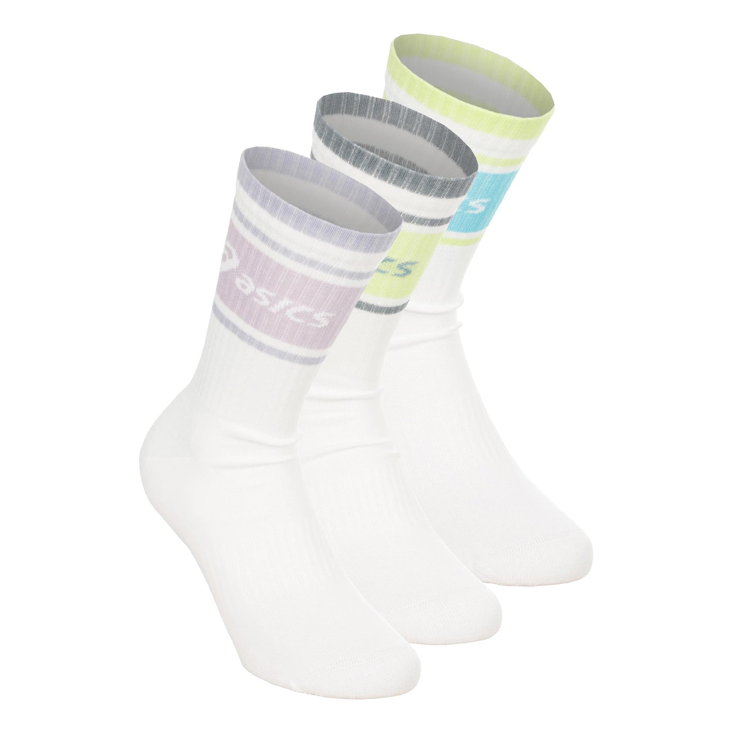 ASICS 3 Pack Asics Logo Crew  Calcetines para correr - blanco, multicolor