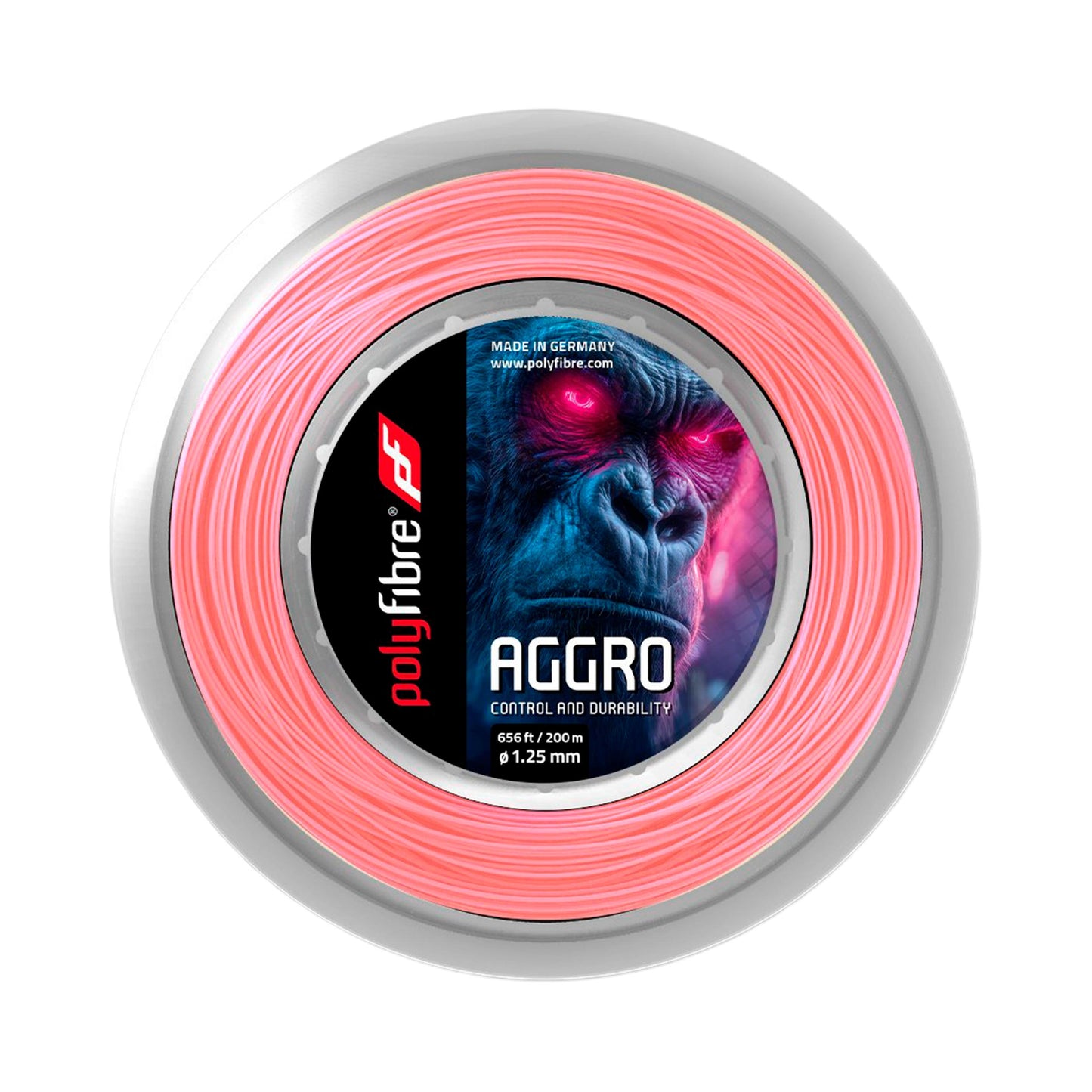 Polyfibre Aggro Bobinas de cordaje 12,2m, 200m - rosa