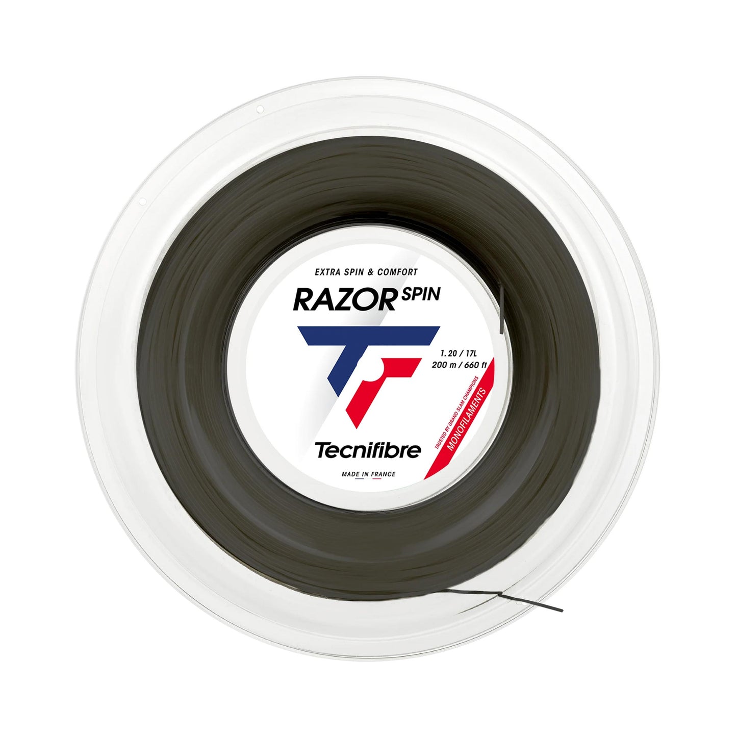 Tecnifibre Razor Spin Bobinas de cordaje 200m - negro