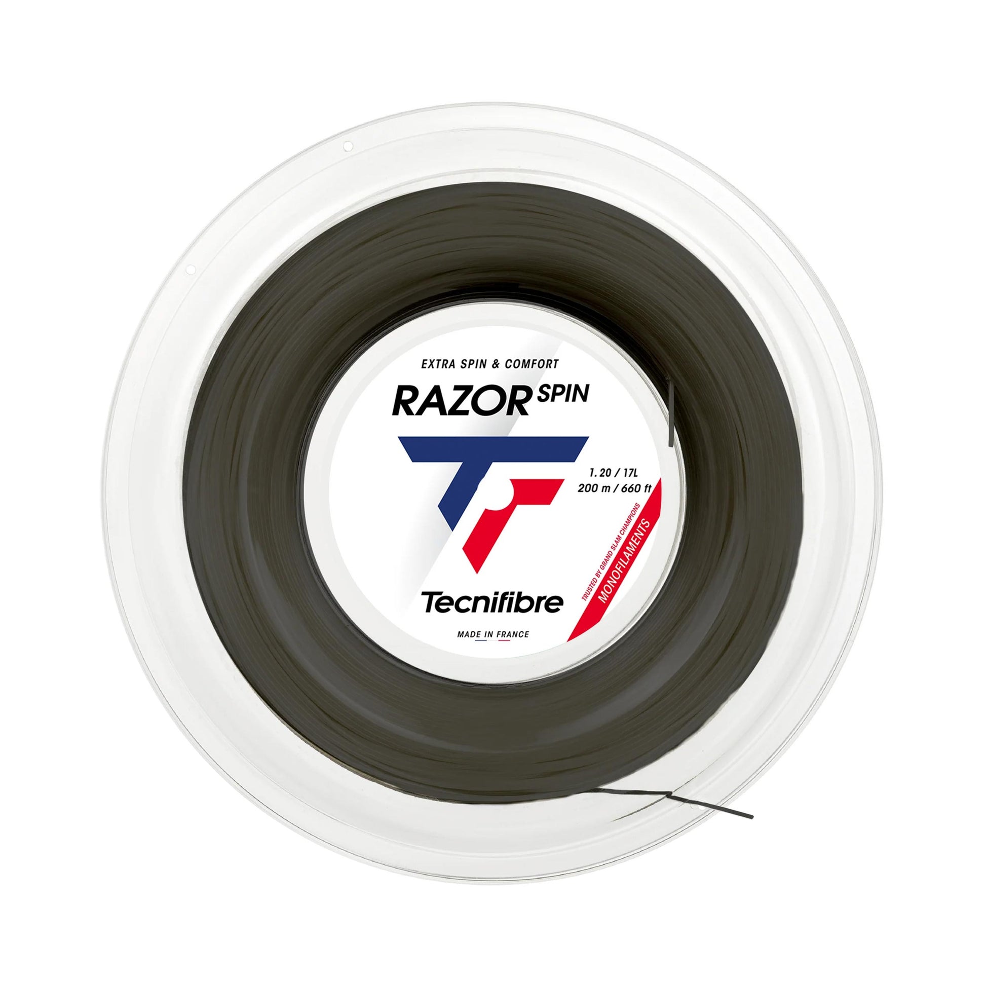 Tecnifibre Razor Spin Bobinas de cordaje 200m - negro
