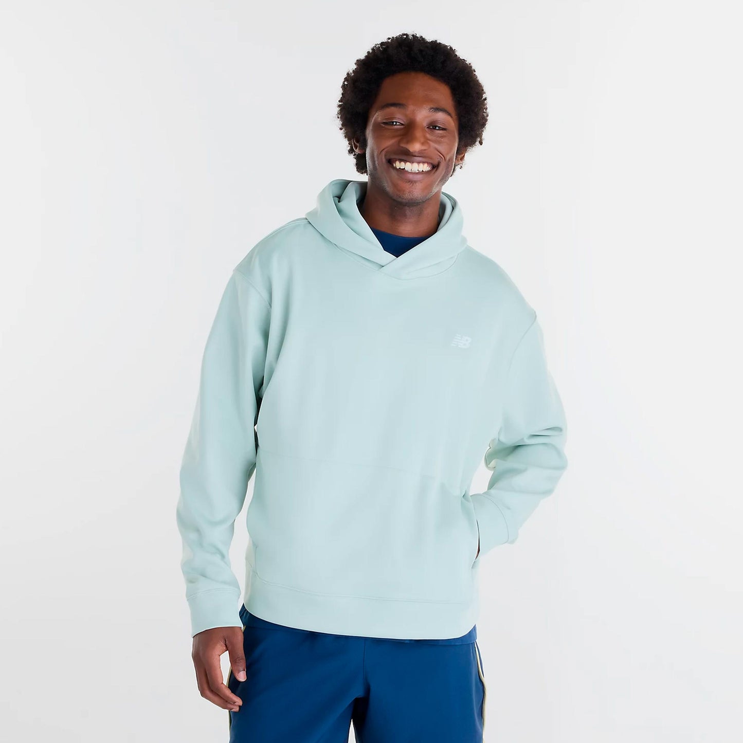 New Balance Tournament Sudadera con capucha Hombres - verde gris