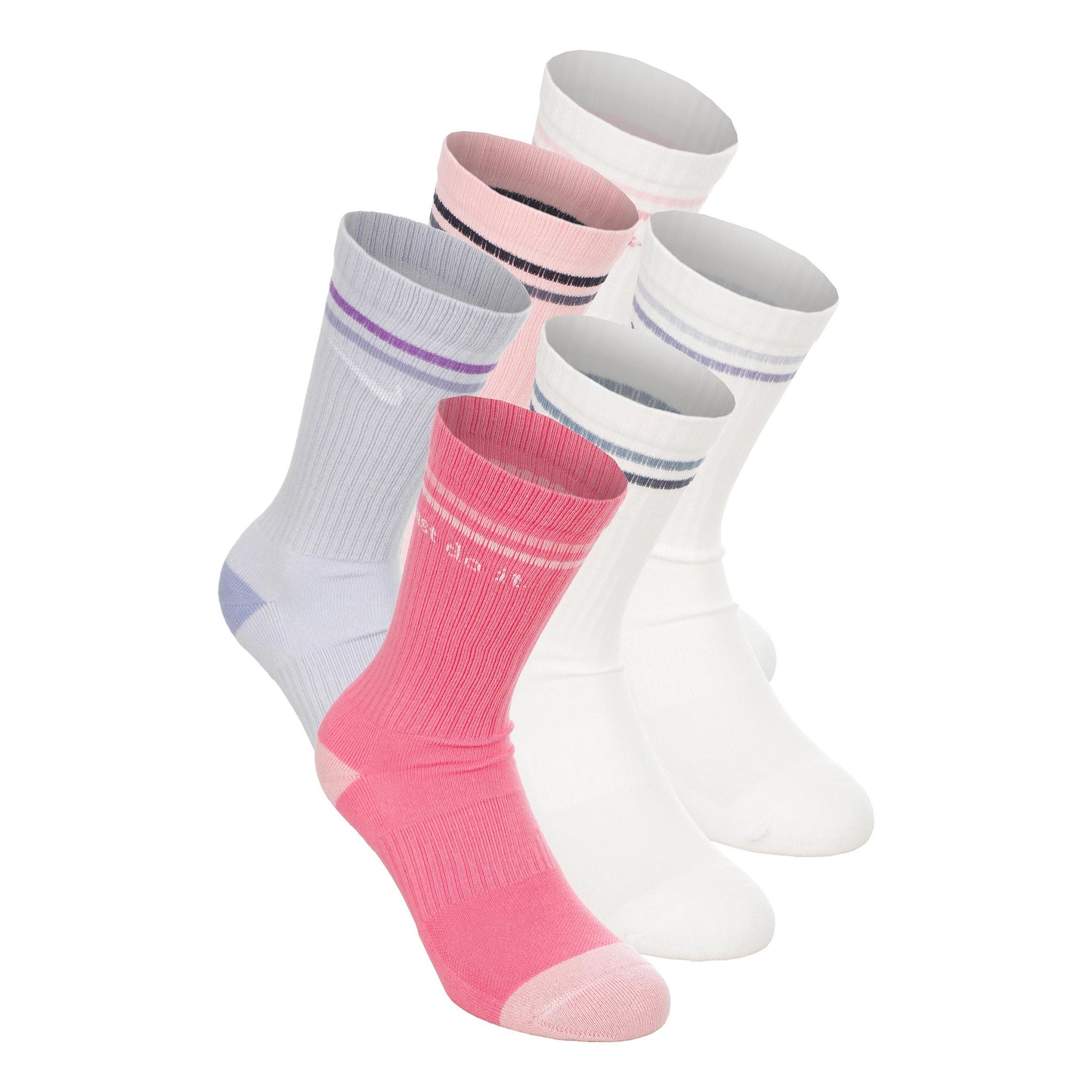 Nike Elevated Crew Calcetines de tenis Pack de 6 Niños - multicolor, morado