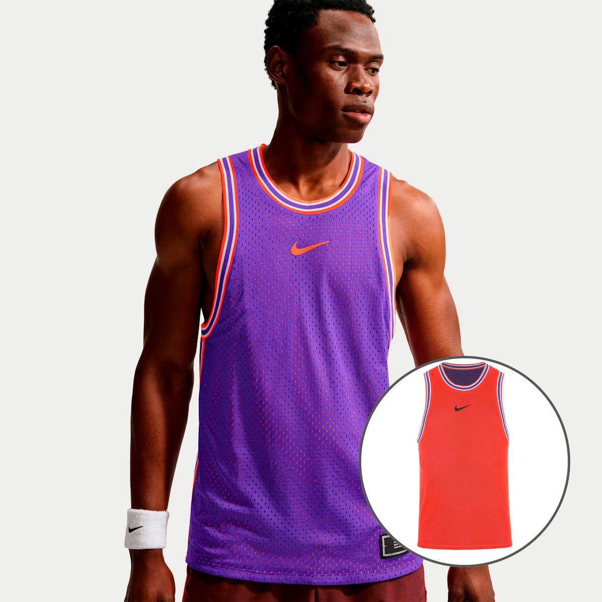 Nike Carlos Alcaraz Reversible Court Slam Camiseta de tirantes Hombres - lila, naranja
