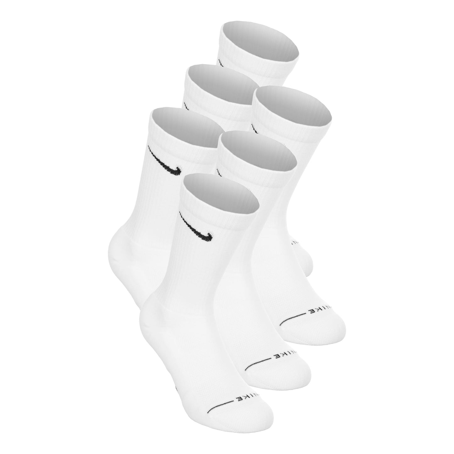 Nike Elevated Crew Calcetines de tenis Pack de 6 Unisex - blanco