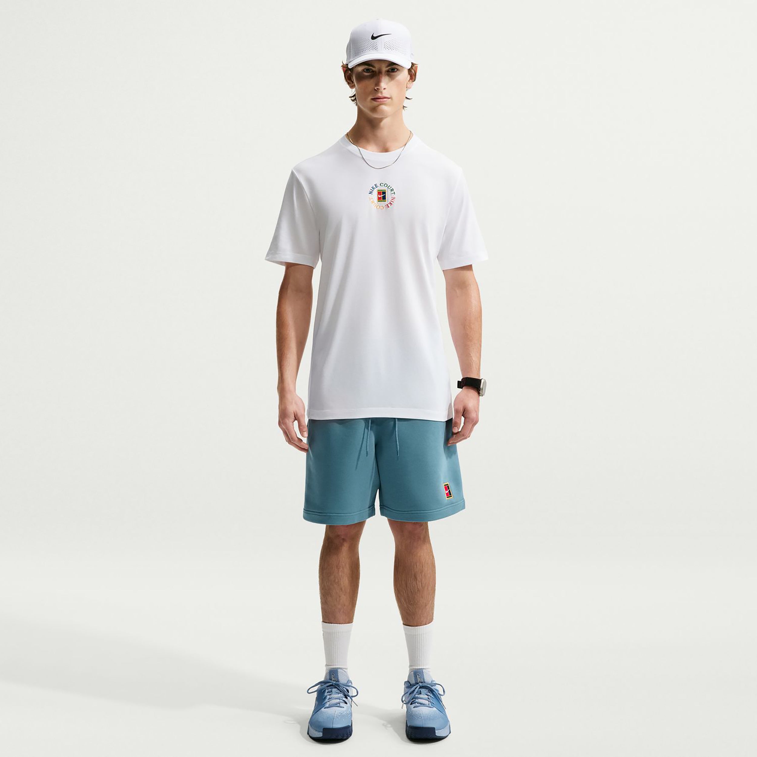 Nike Court Camiseta de manga corta Hombres - blanco