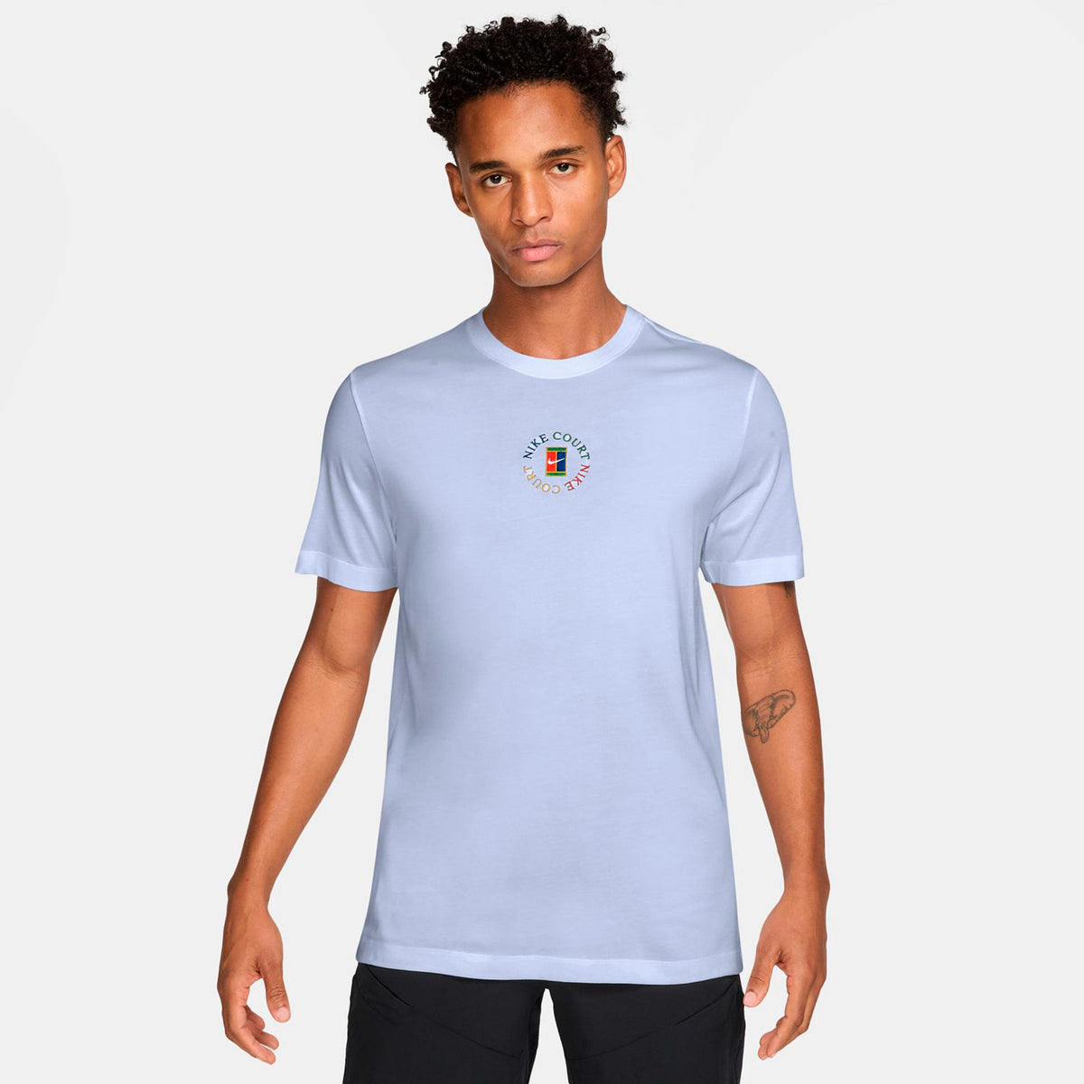 Nike Court Camiseta de manga corta Hombres - azul-gris