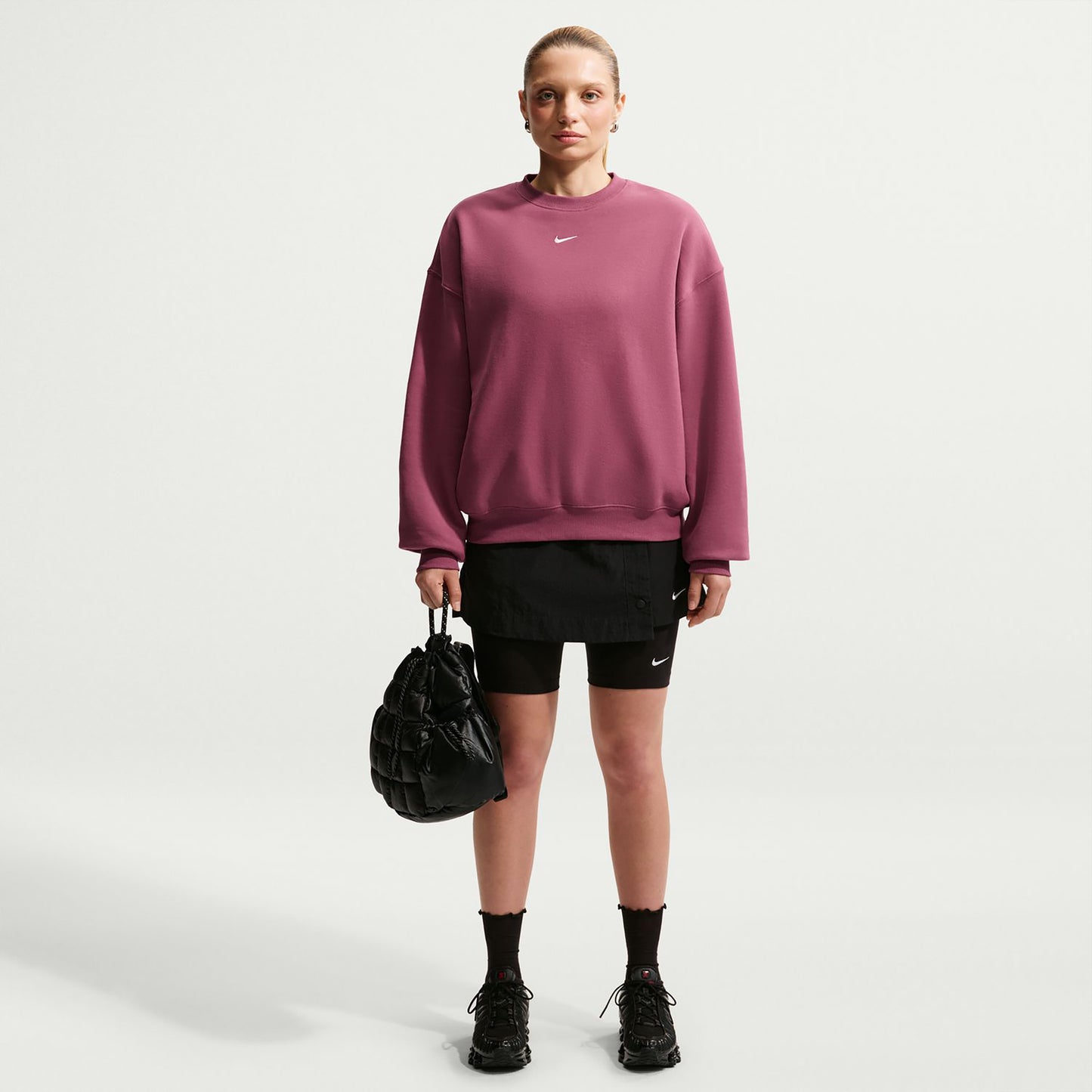 Nike Studio Fleece Sudadera Mujeres - malva