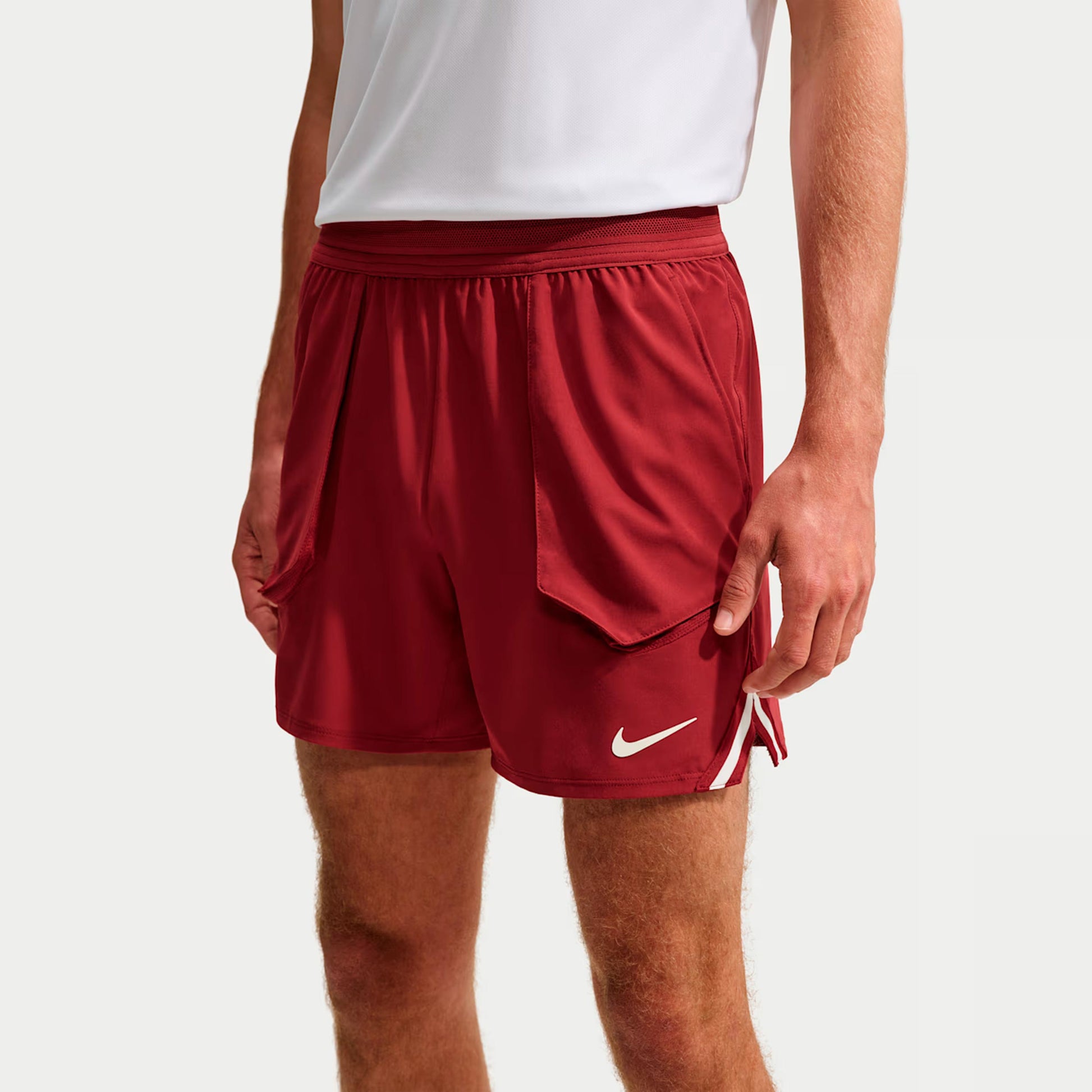 Nike Jannik Sinner Court Slam Shorts Hombres - rojo vino, crema