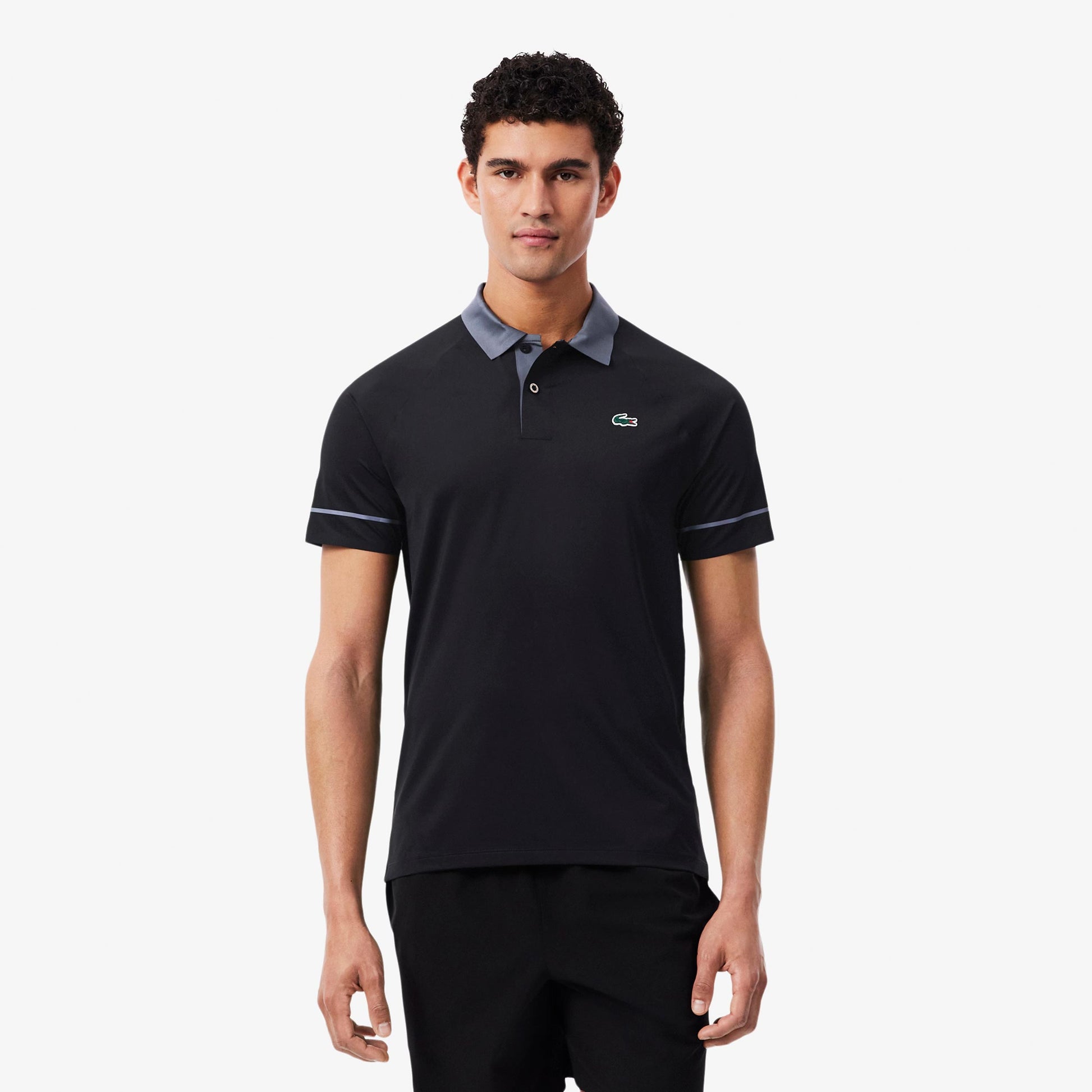 Lacoste Polo Hombres - negro, azul grisáceo