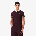 Polo Hombres - rojo vino, blanco