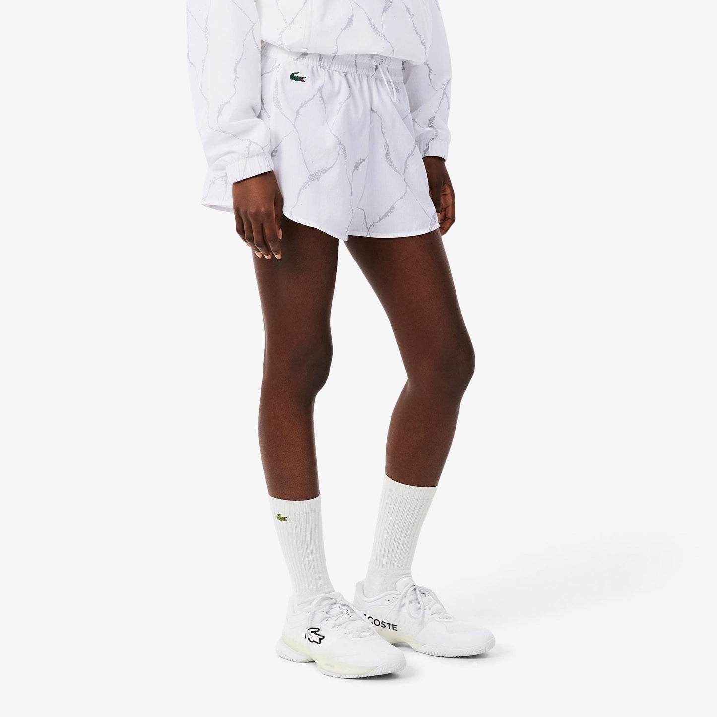 Lacoste Shorts Mujeres - blanco, gris claro