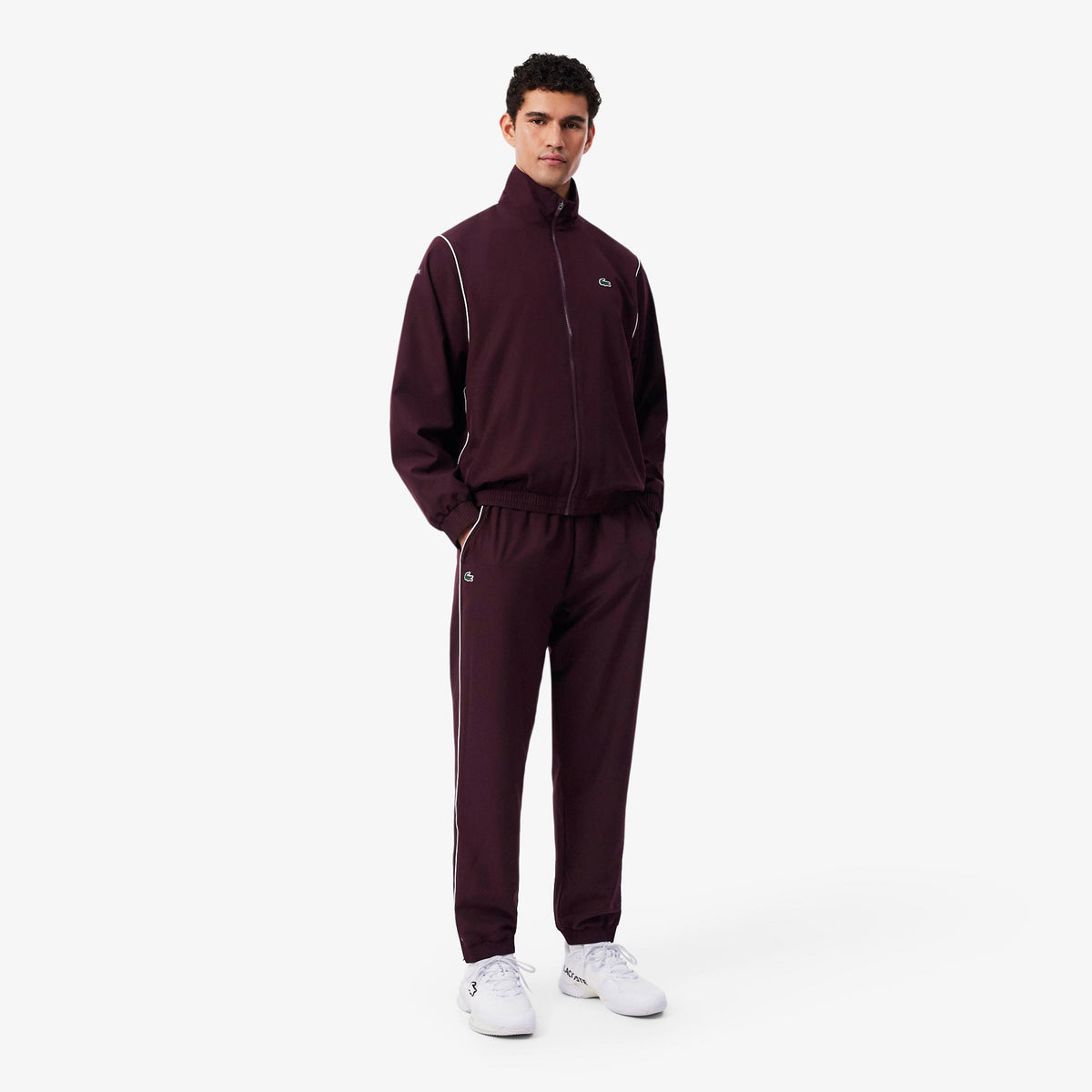 Lacoste Chándal Hombres - rojo vino