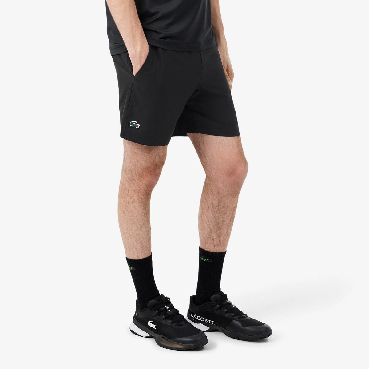 Lacoste Shorts Hombres - negro, blanco