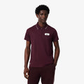 Polo Hombres - rojo oscuro, blanco