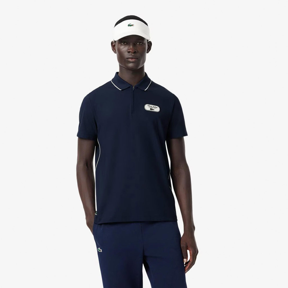 Lacoste Polo Hombres - azul oscuro, blanco