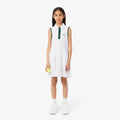 Vestido Chicas - blanco, verde oscuro