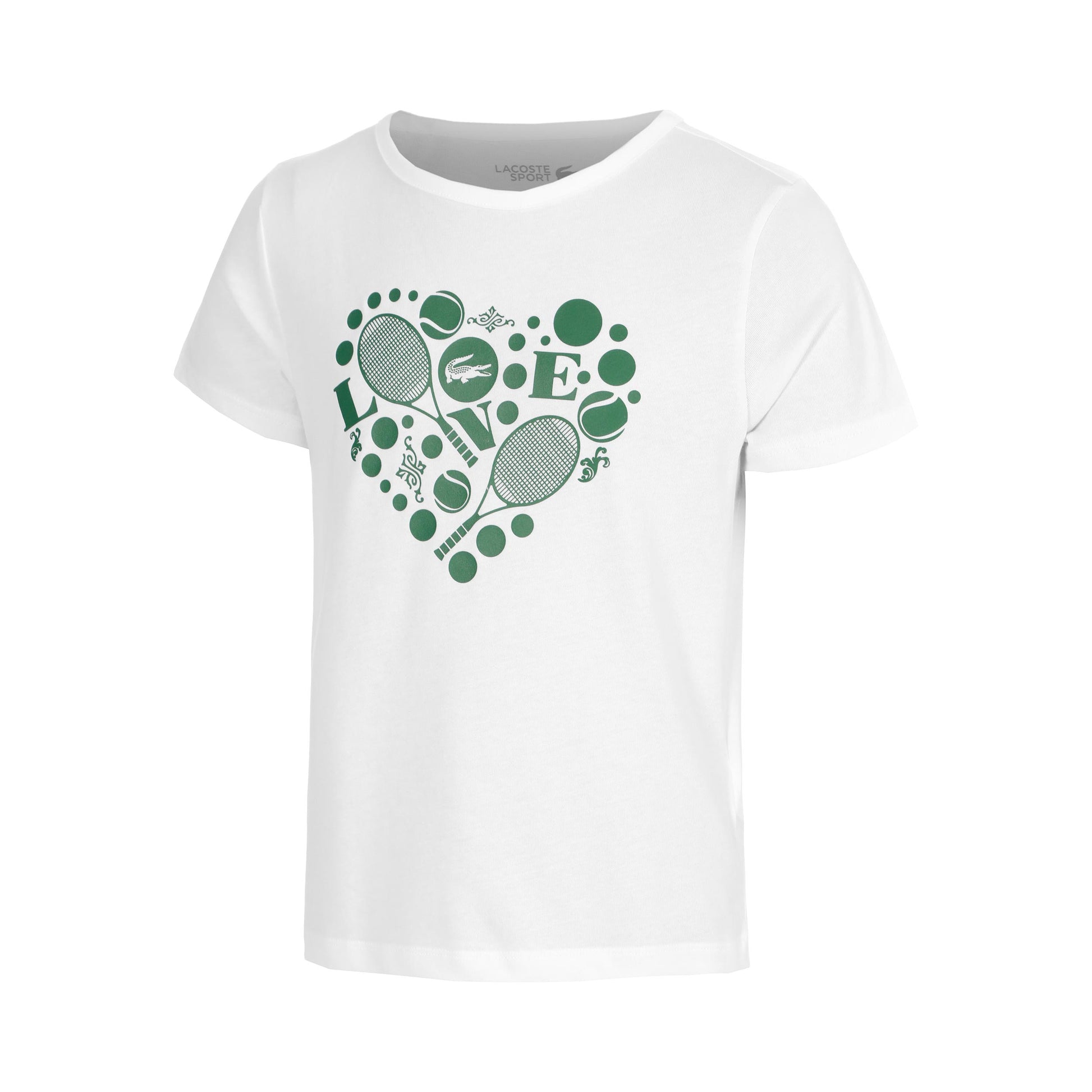 Lacoste Camiseta de manga corta Niños - blanco, verde oscuro