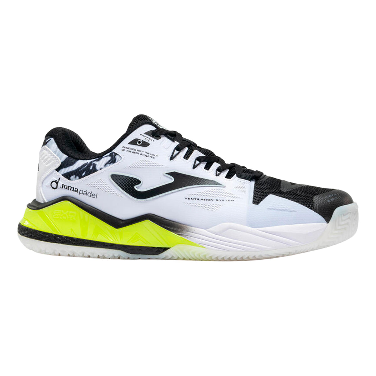 Joma Spin Zapatilla de pádel Hombres - blanco, amarillo neón