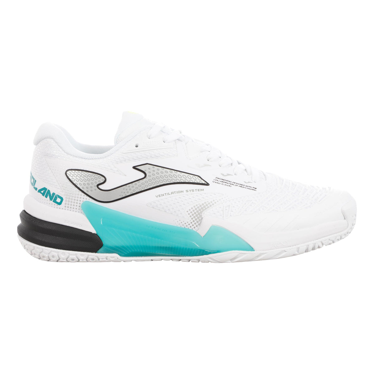 Joma Roland Zapatilla todas las superficies Hombres - blanco, turquesa