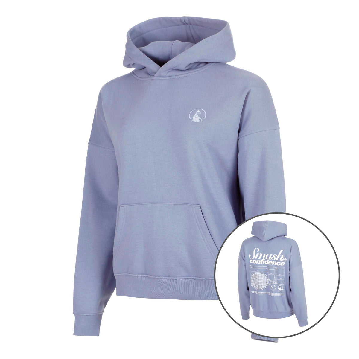 Quiet Please Confidence Oversize Sudadera con capucha Mujeres - azul