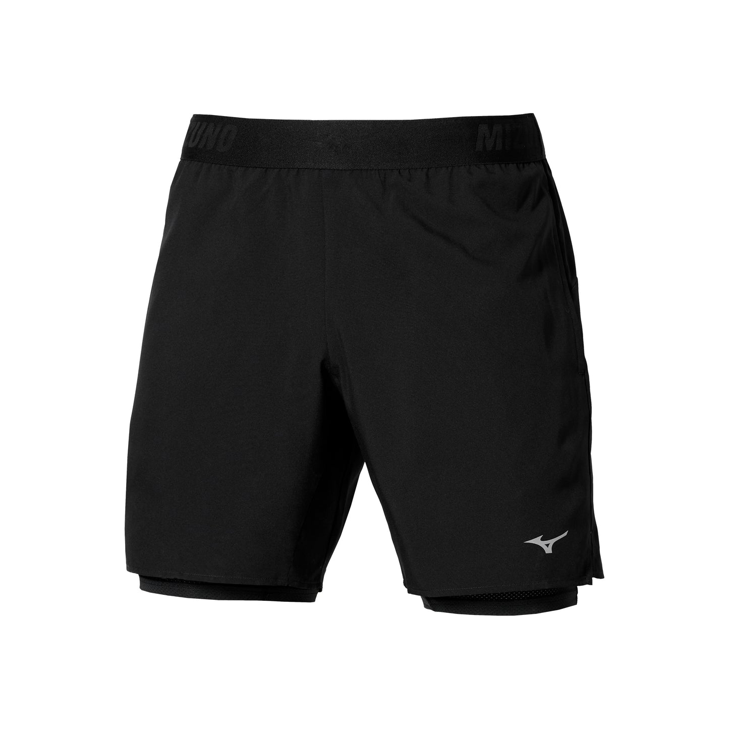 Mizuno Core 5,5in 2in1 Pantalones cortos Hombres - negro