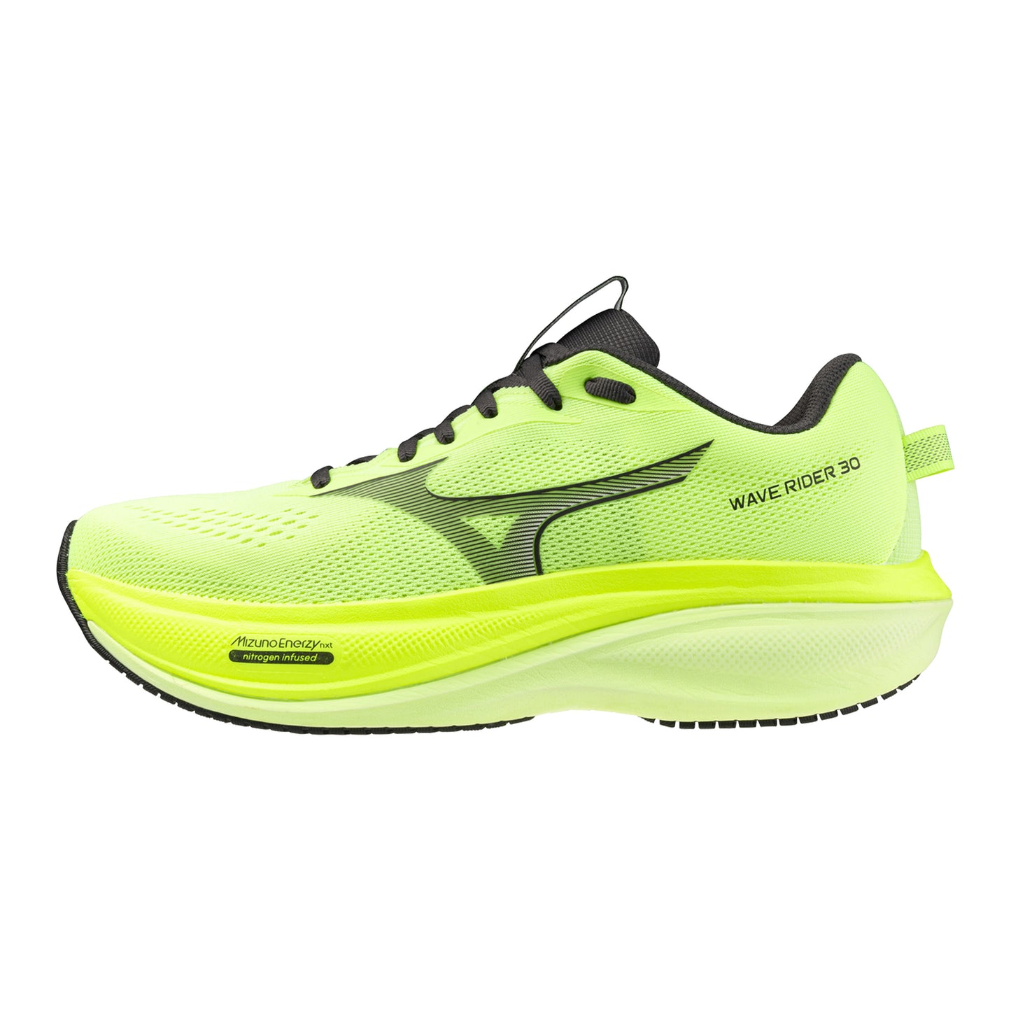 Mizuno Wave Rider 30  Zapatilla neutral Hombres - amarillo neón, negro