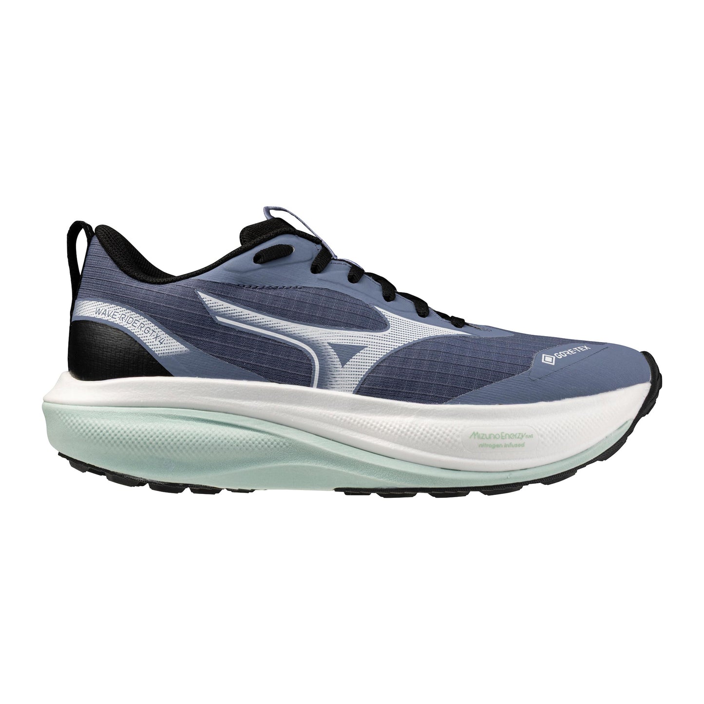 Mizuno Wave Rider GTX 4  Zapatilla trail Mujeres - azul-gris, menta