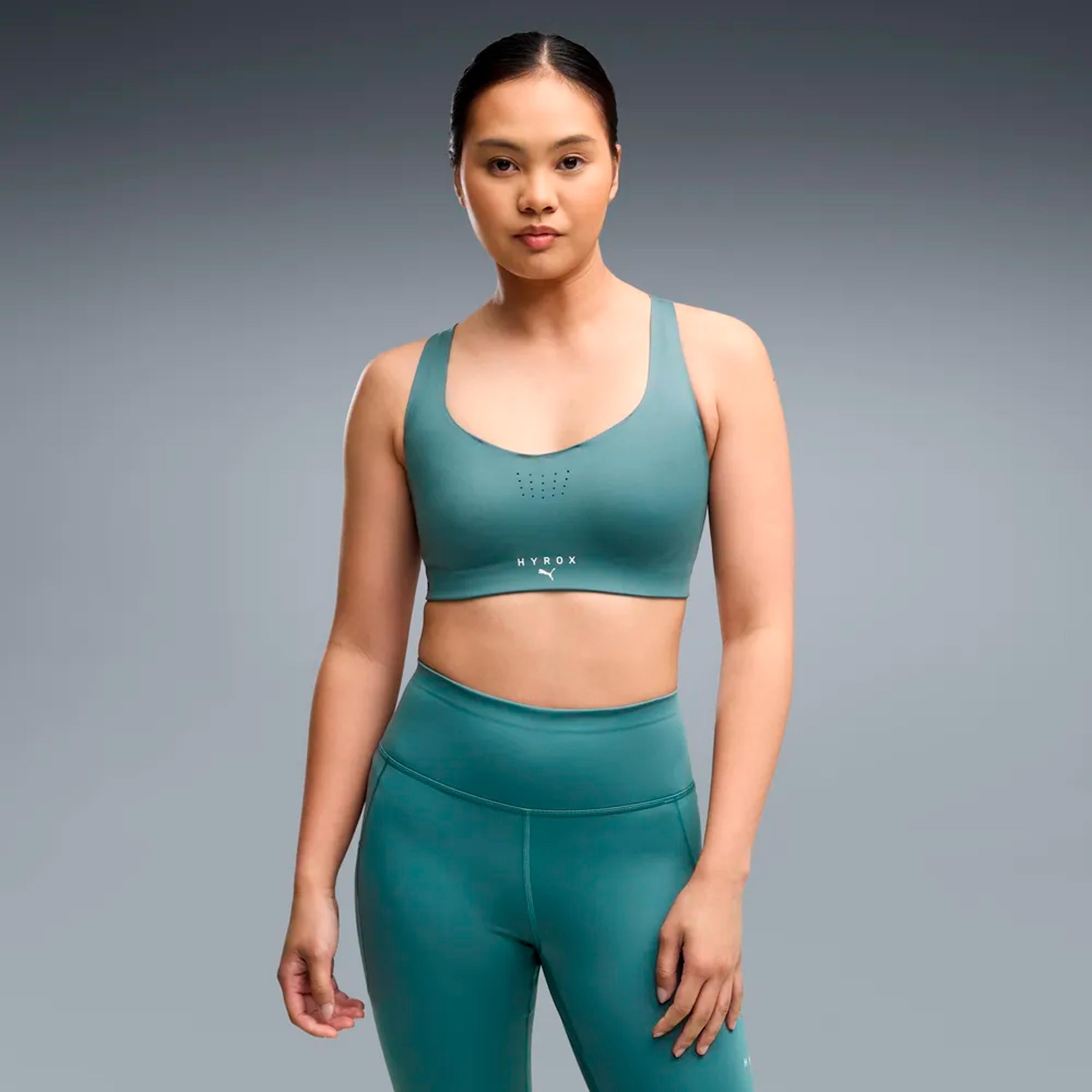 Puma HYROX PWRMODE  Sujetador deportivo Mujeres - verde