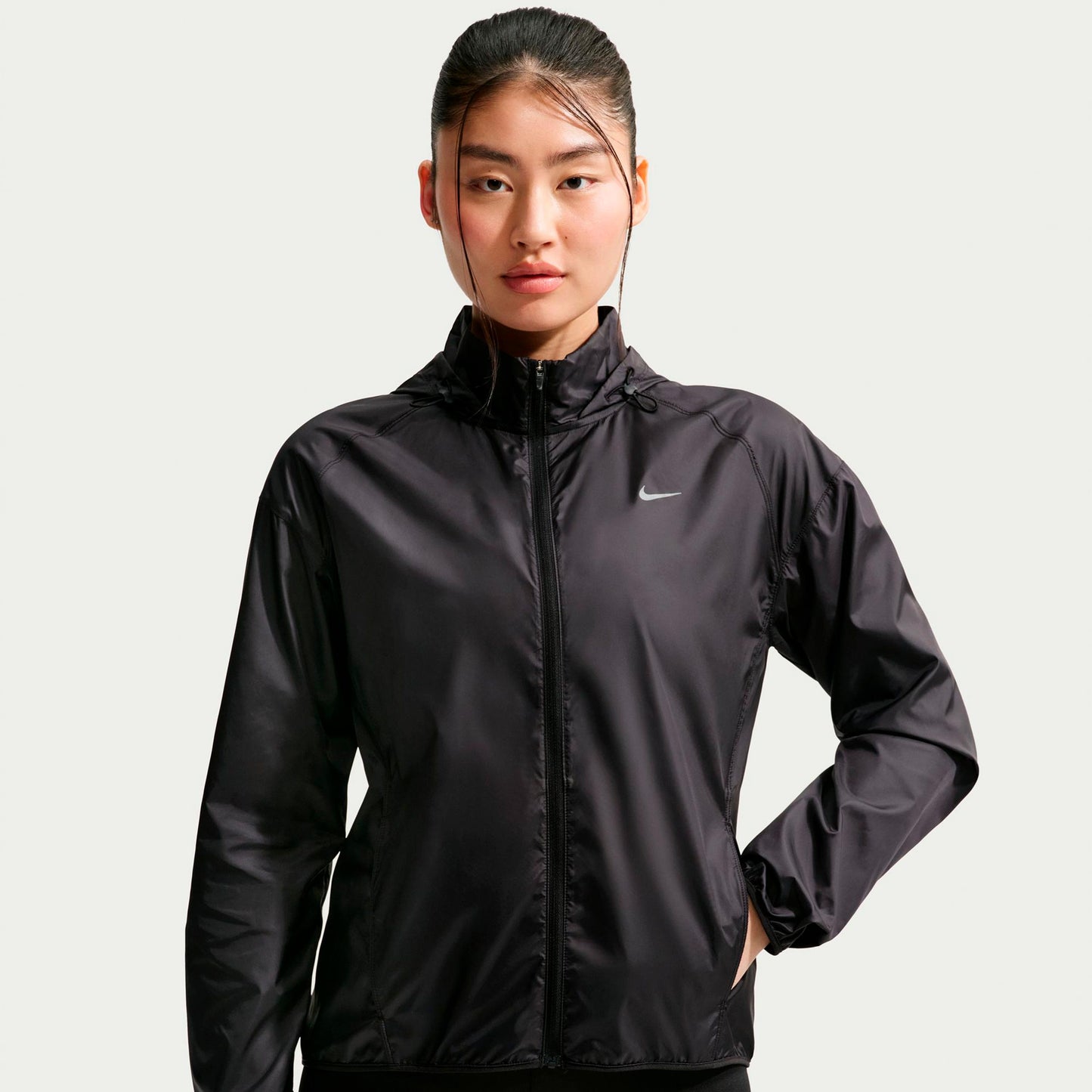 Nike Tempo  Chaqueta para correr Mujeres - negro, plateado