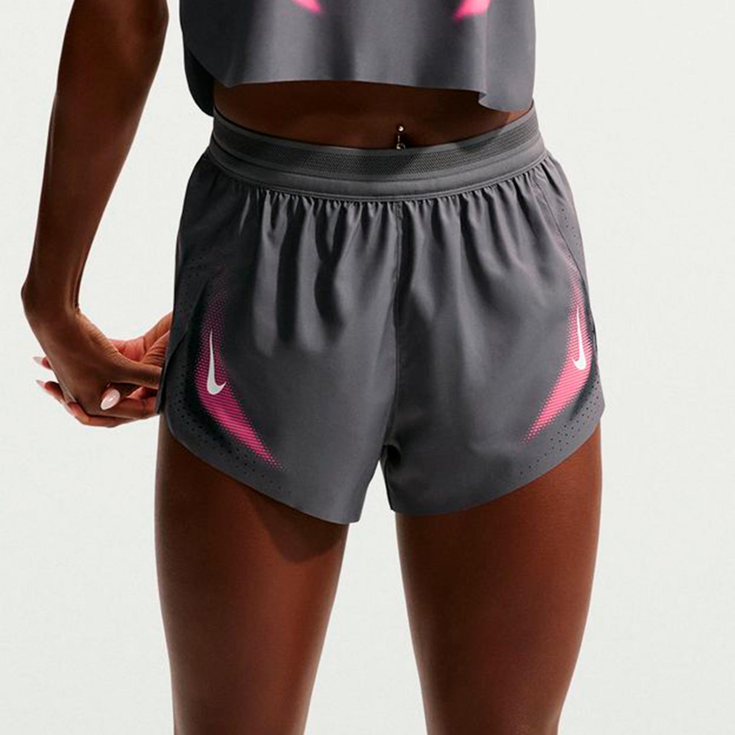 Nike AeroSwift  Pantalones cortos Mujeres - gris, blanco