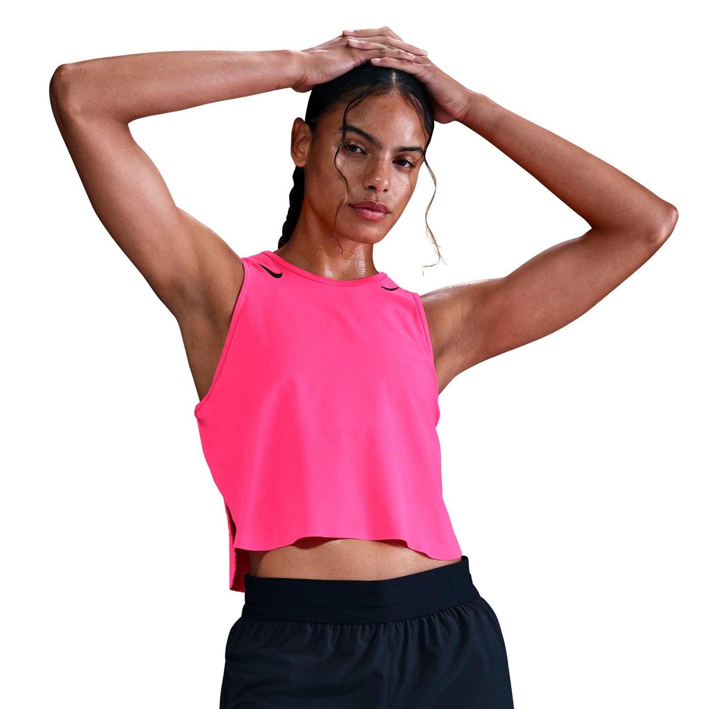 Nike AeroSwift   Camiseta de running Mujeres - rosa, negro