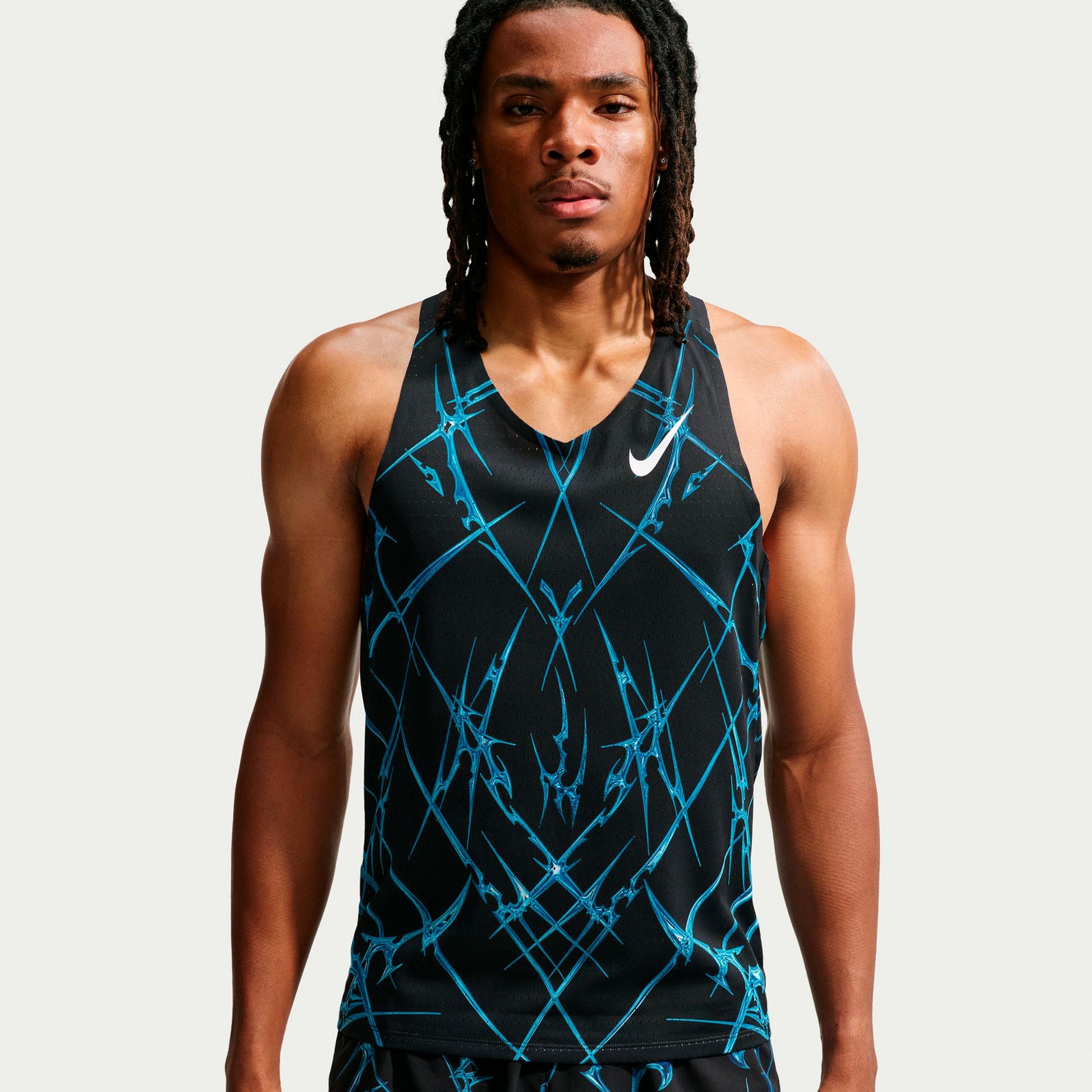 Nike AeroSwift  Camiseta de running Hombres - negro, blanco