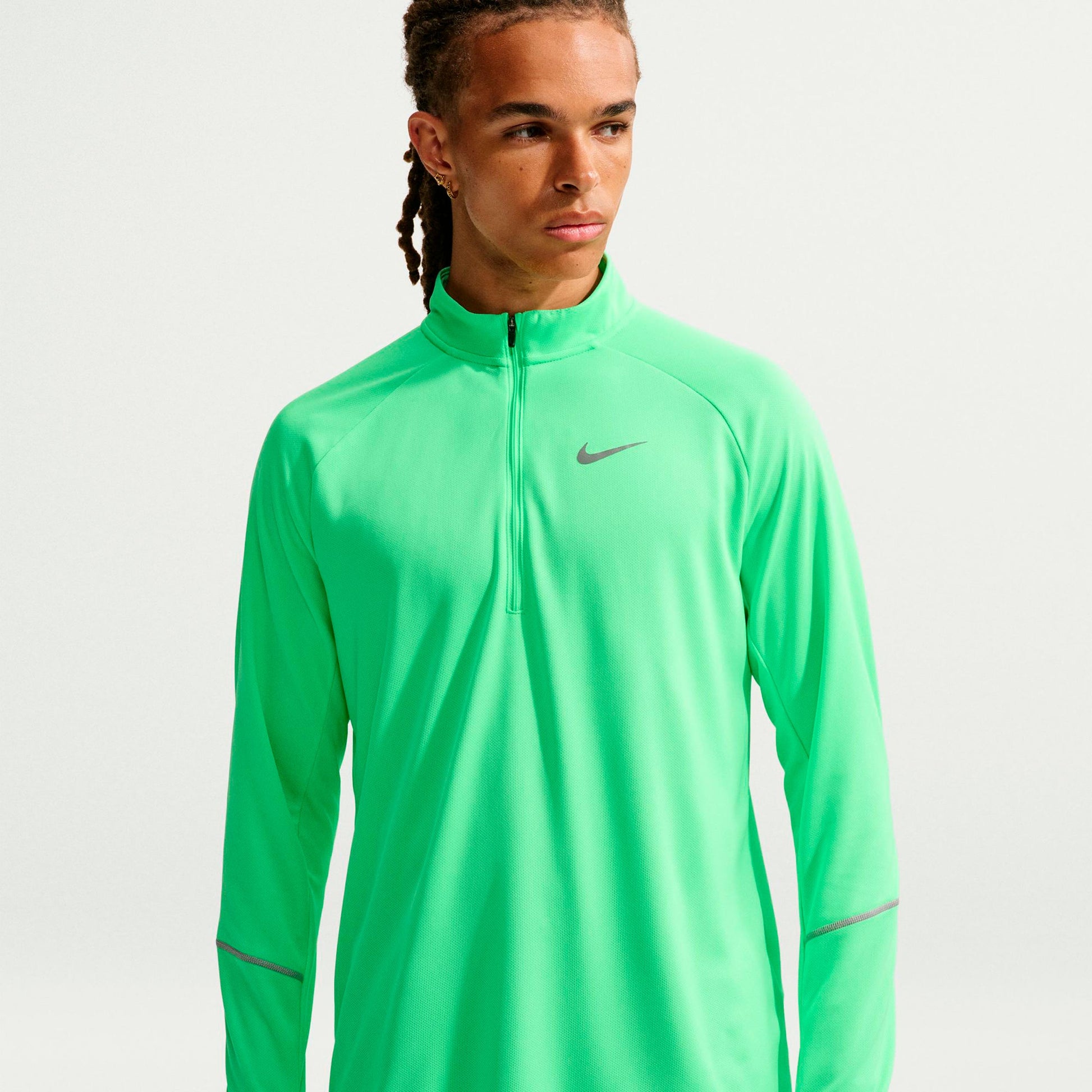 Nike Miler  Camiseta de running Hombres - verde, plateado