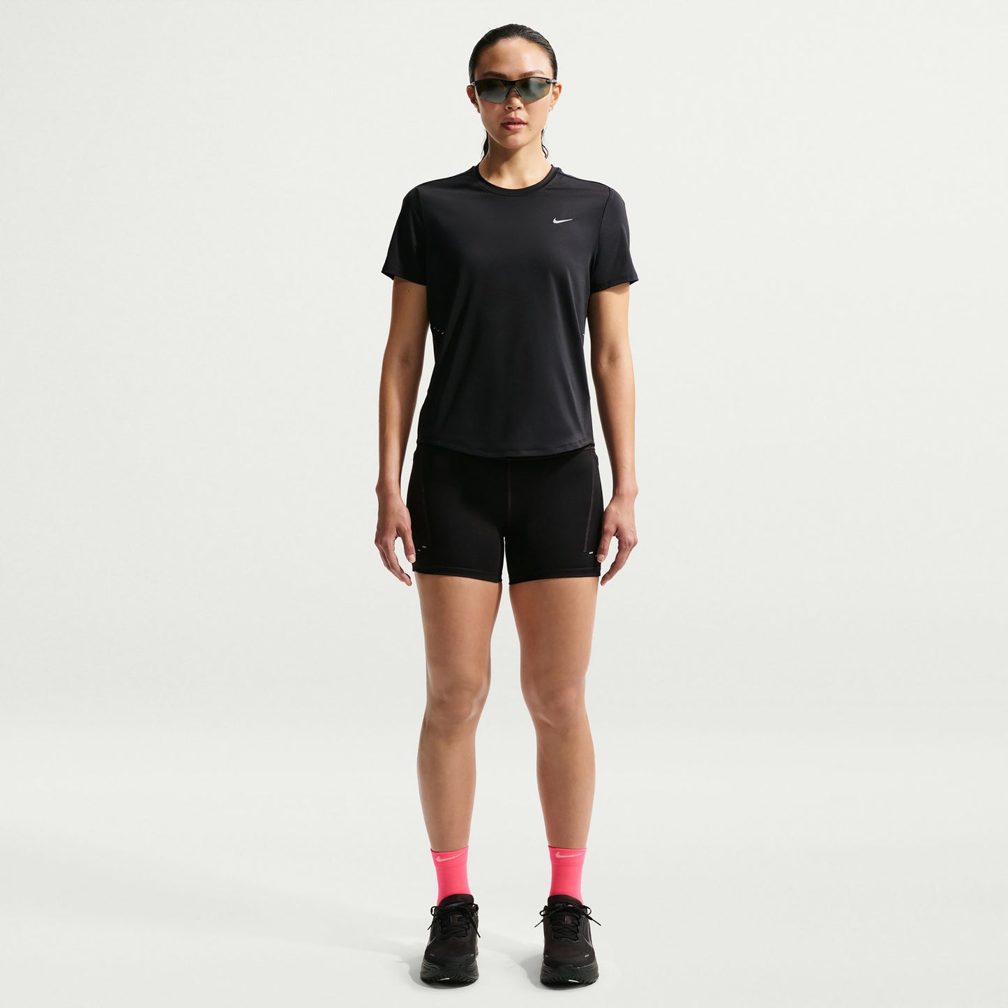 Nike Swift  Camiseta de running Mujeres - negro, plateado