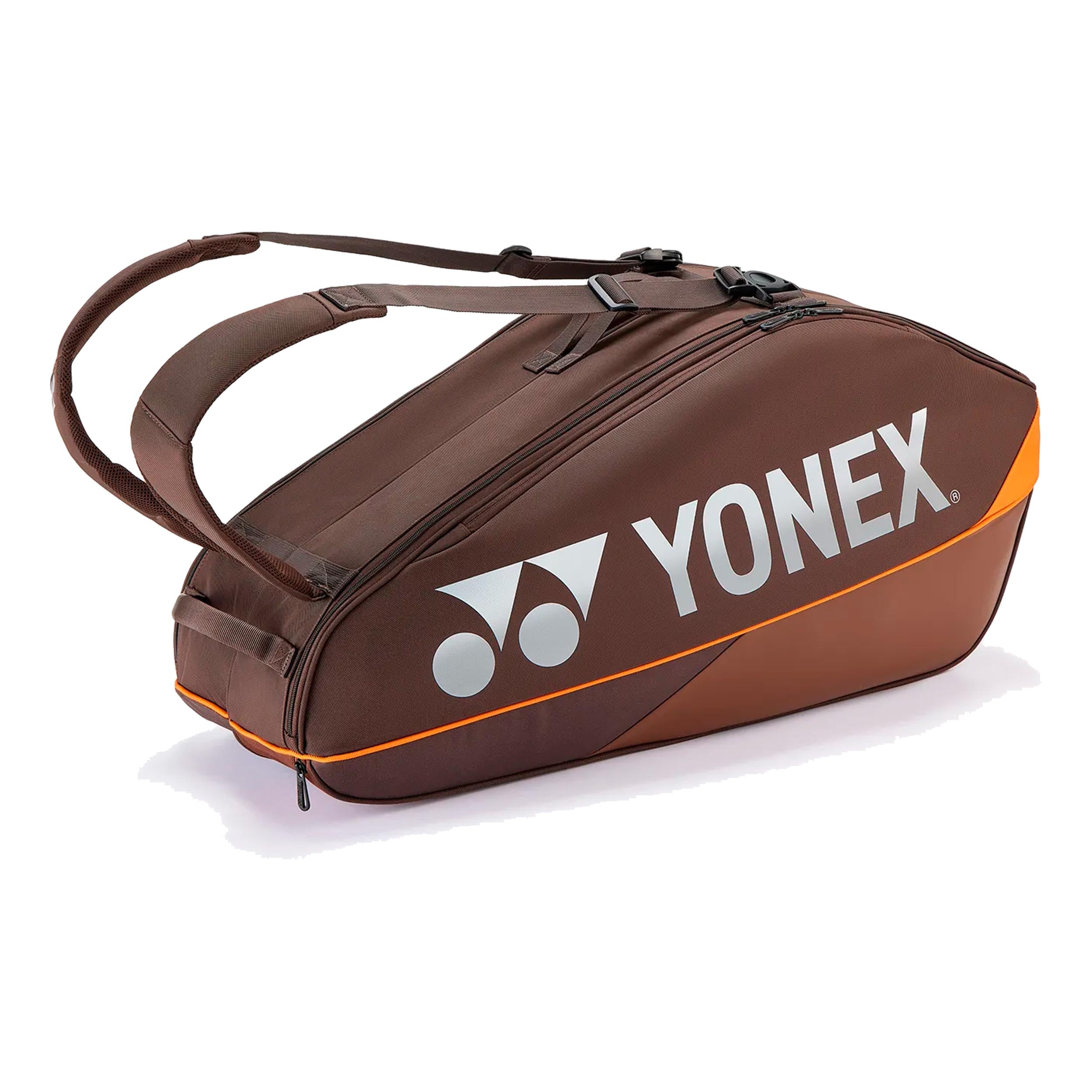 Yonex Pro Racquet Bag Espresso Brown Raquetero De 6 - marrón, naranja