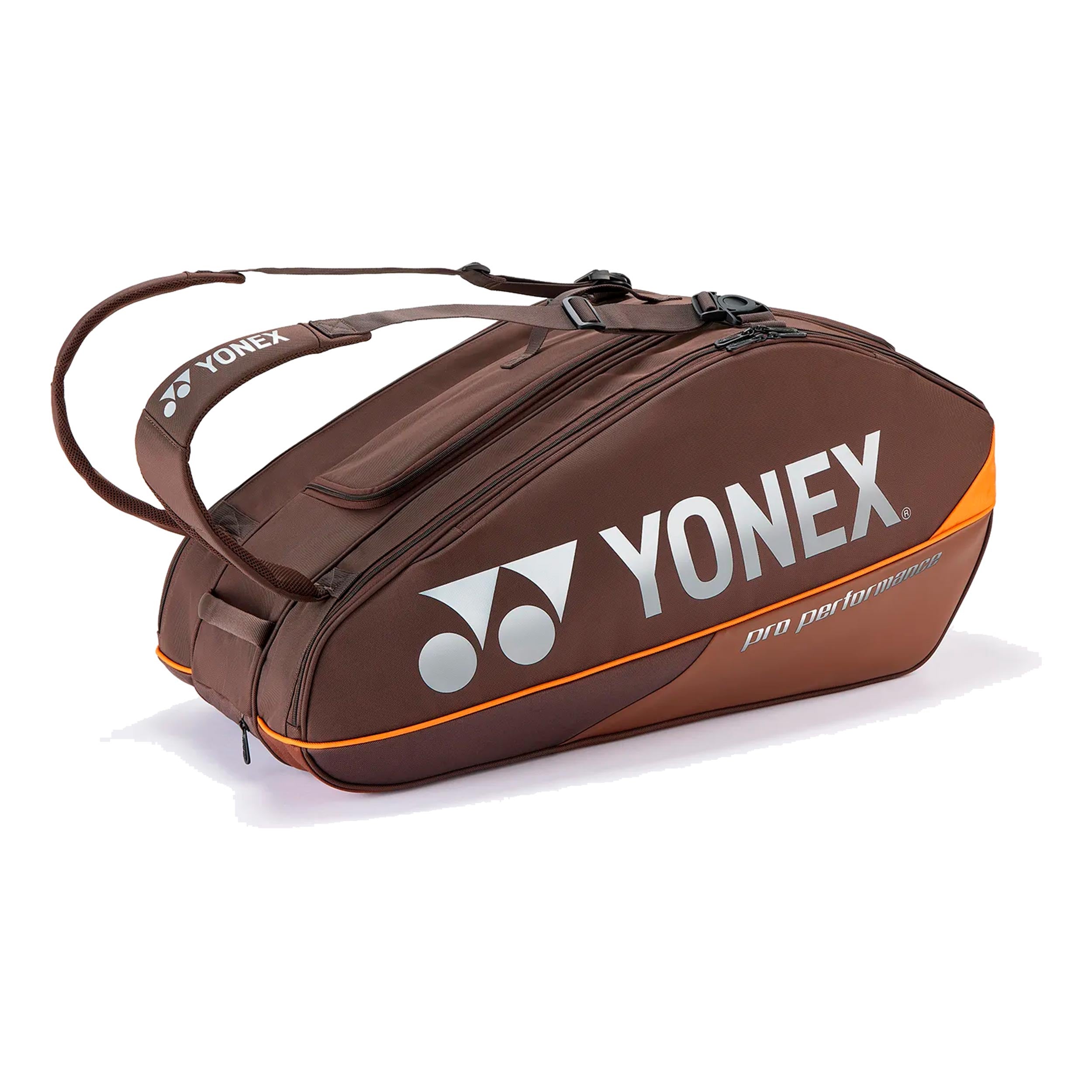Yonex Pro Racquet Bag Espresso Brown Raquetero De 9 - marrón, naranja