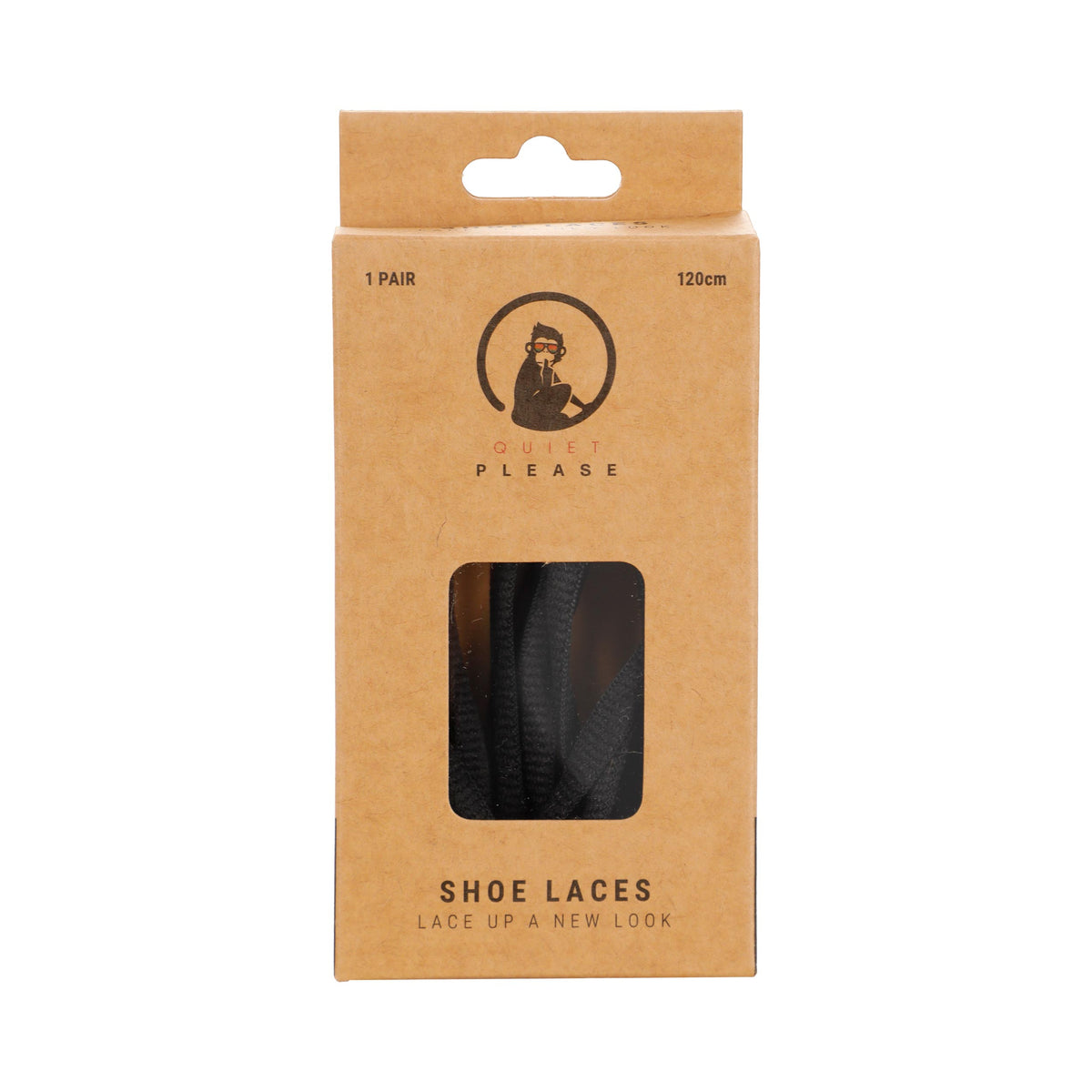 Quiet Please QP shoe laces 120cm Cordones - negro