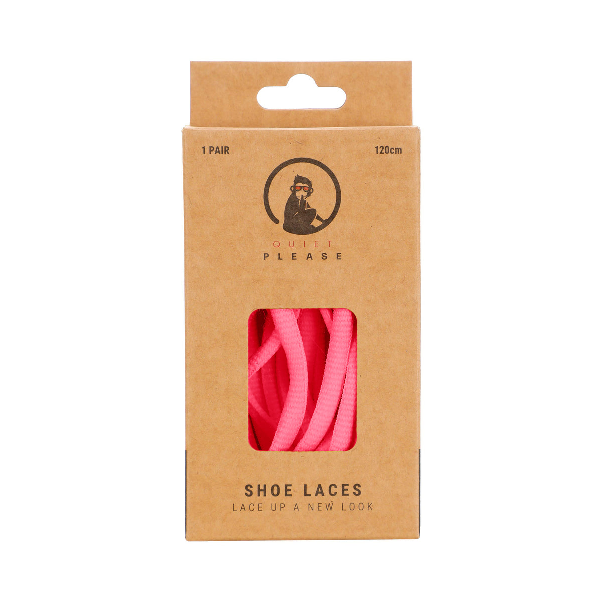 Quiet Please QP shoe laces 120cm Cordones - rosa