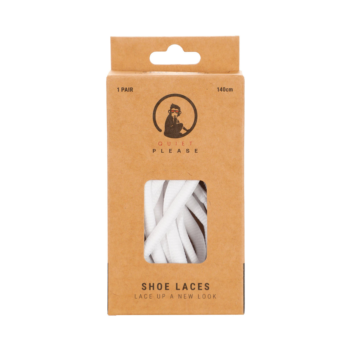 Quiet Please QP shoe laces 140cm Cordones - blanco