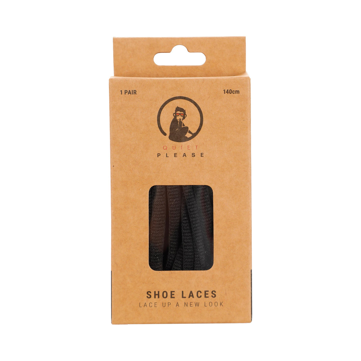 Quiet Please QP shoe laces 140cm Cordones - negro
