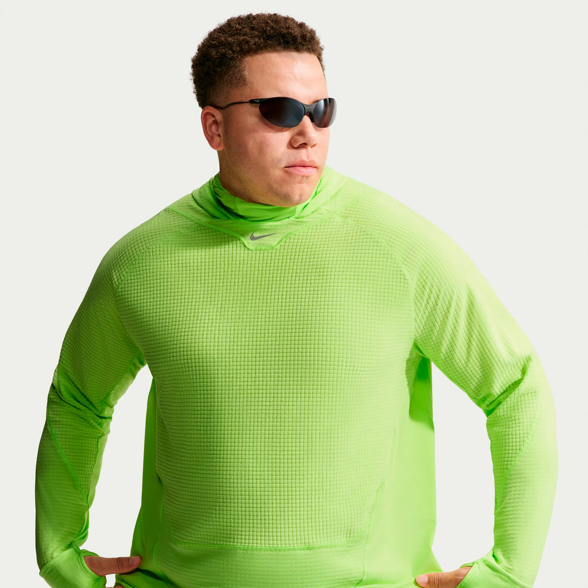 Nike Stride Therma-Fit  Camiseta de running Hombres - amarillo limón, plateado