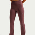 One High Waist Flare Tight Malla Mujeres - malva