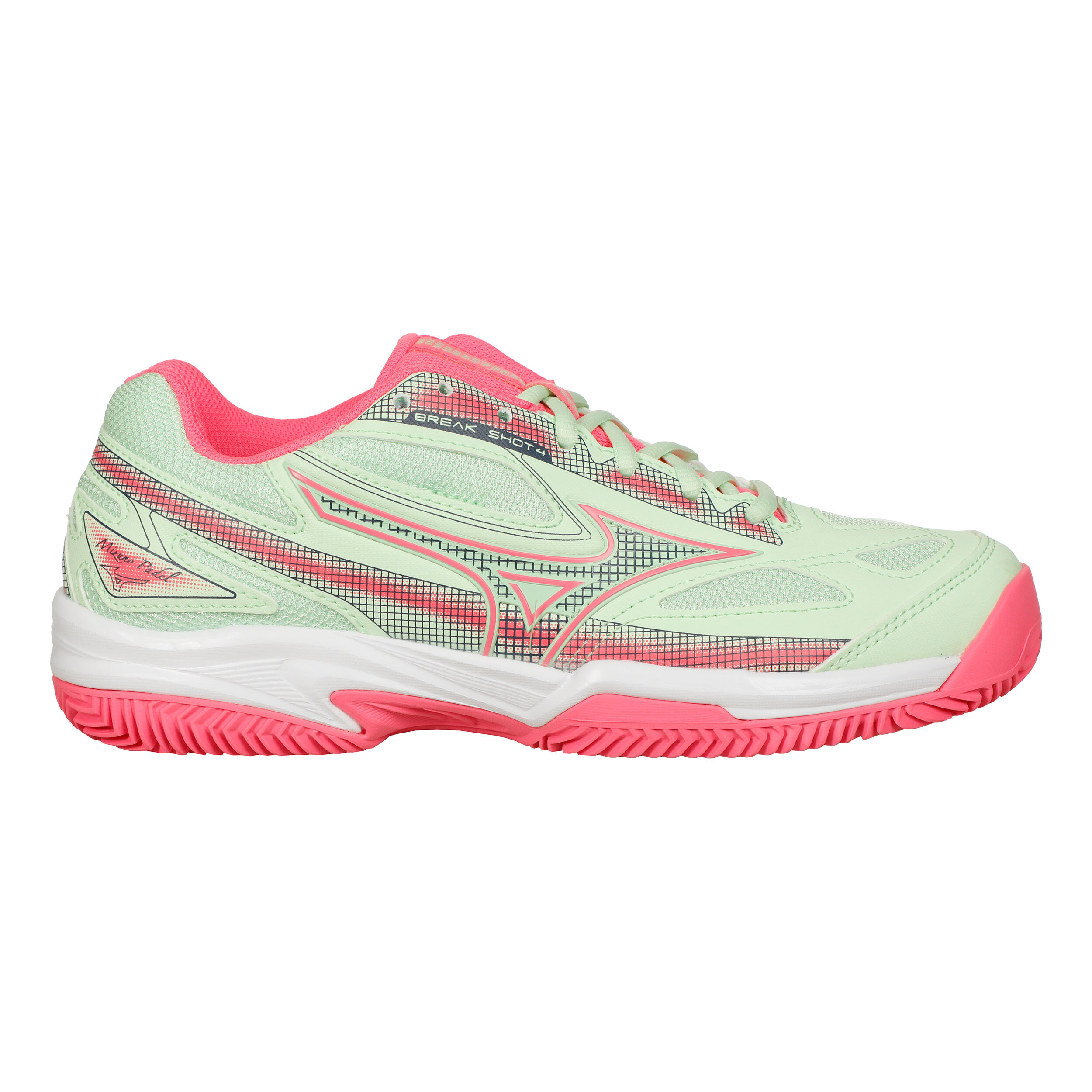 Buy Mizuno Break Shot 4 Zapatilla De Padel Mujeres Verde Claro Rosa online Tennis Point ES