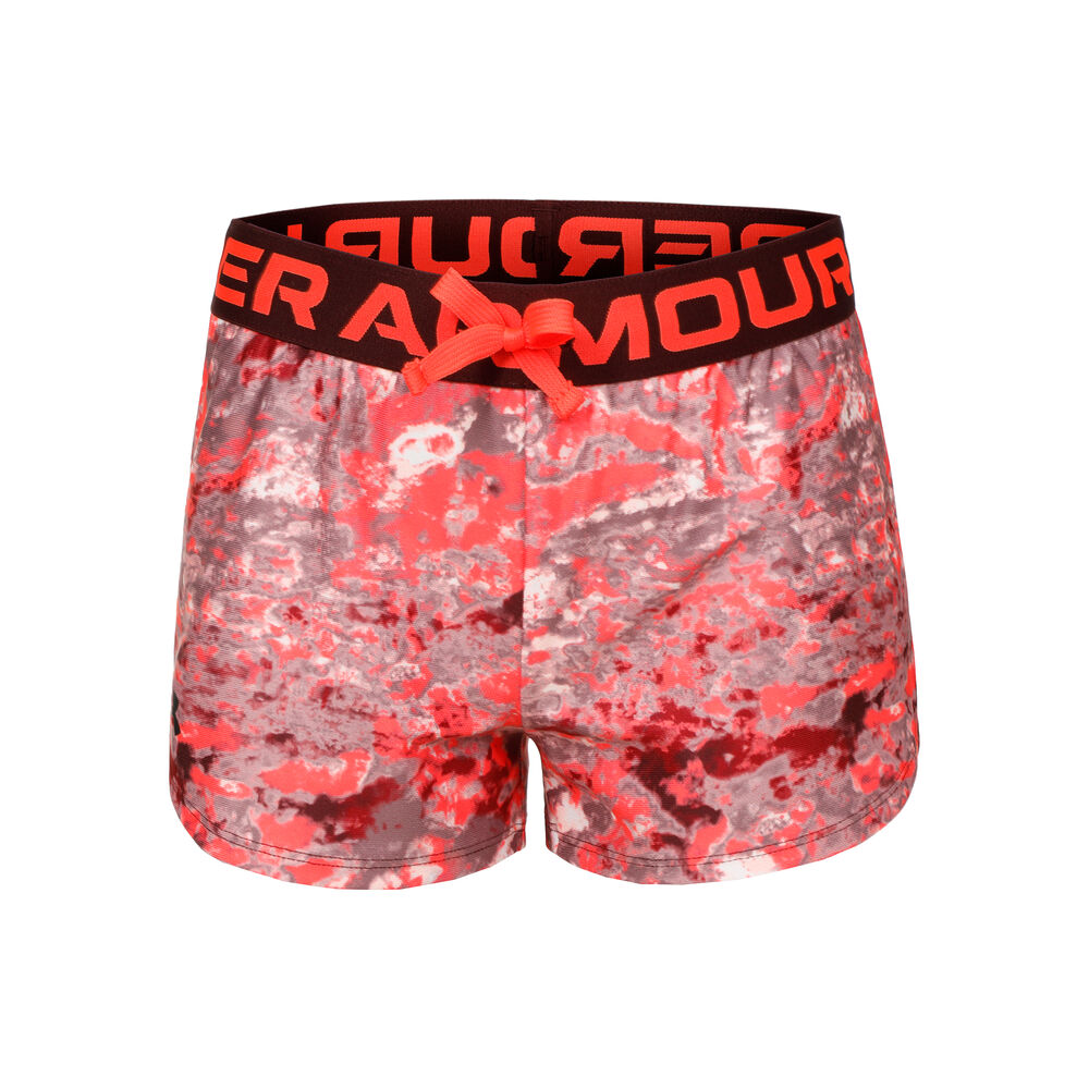 under armour play up printed shorts chicas - rojo, multicolor