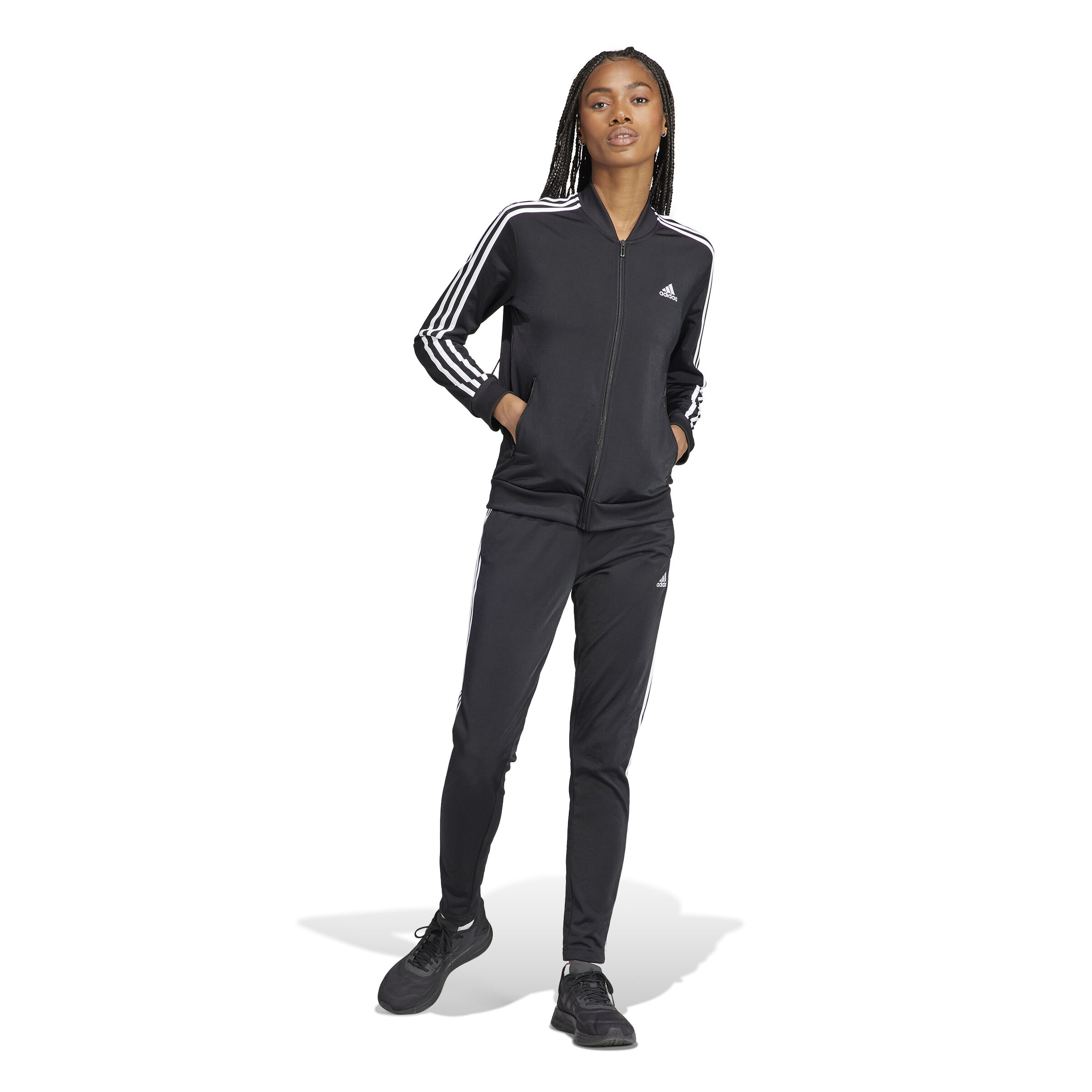 Buy adidas 3 Stripes Chandal Mujeres Negro Blanco online Tennis Point ES