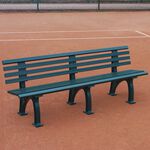 Accesorios De Pista Tegra Tennisplatzsitzbank mit Lehne, Länge 2,00 m, grün