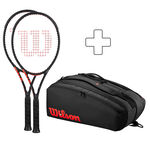 Pack Raqueta + Raquetero Wilson 2x CLASH 100 PRO V3.0 FRM plus Schlägertasche