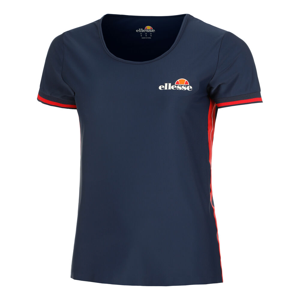 Ellesse Pierce Camiseta De Manga Corta Mujeres - Azul Oscuro, Rojo