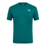 Ropa de tenis Diadora Diadora Match Camiseta de manga corta Hombres-verde oscuro